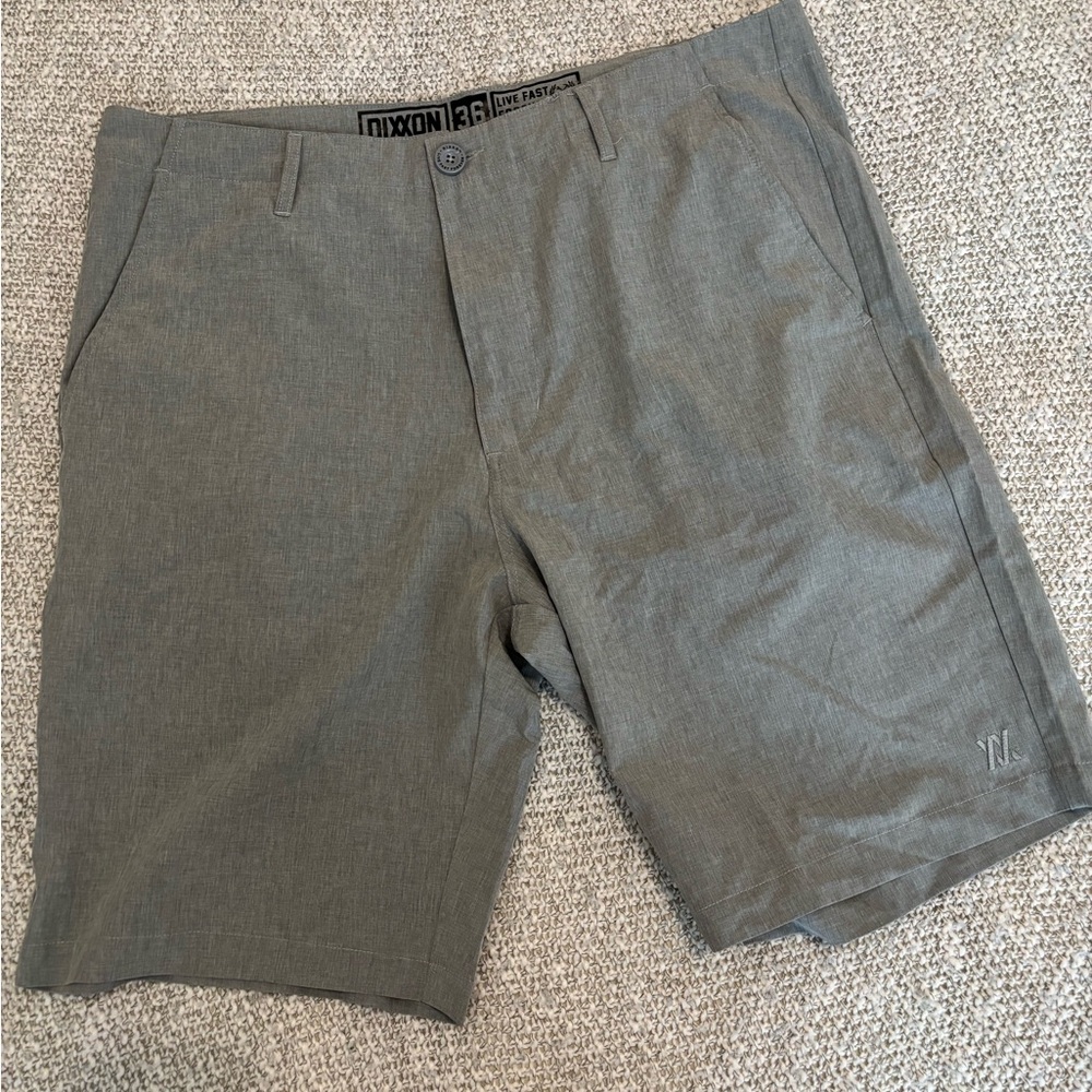DIXXON Men's Charcoal Flat Front Shorts